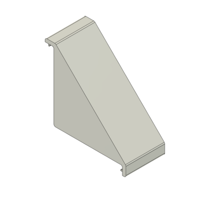 40-220-1 MODULAR SOLUTIONS ALUMINUM GUSSET 45MM X 90MM GRAY PLASTIC CAP COVER FOR 40-120-1, FOR A FINISHED APPEARANCE